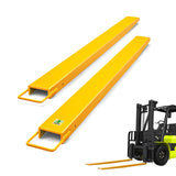 84 Inch Heavy Duty Steel Pallet Fork Extension 4.5 Inch Width Yellow