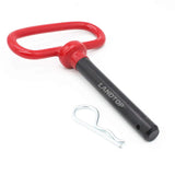 Head Towing Hitch Pin and Clip 5/8 x 4 inch for Trailer Tractor Truck Towing Cargo Receiver Hitch Pin Red Handle 2 Pack