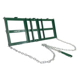 Drag Harrow Driveway Grader Landscape Power Rake 4 Ft Reinforced Steel (Two 2 ft Sections) Tow Behind Yard Lawn Leveling Tool with 4 Ft Heavy Duty Chain for ATV UTV Tractor Mower