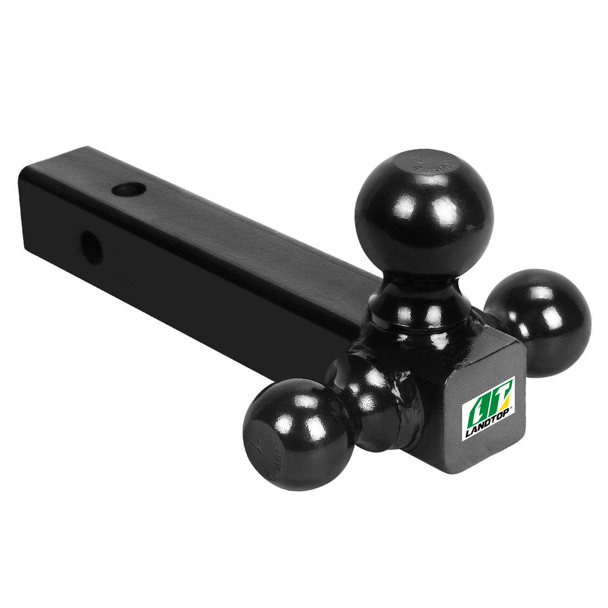 Trailer Hitch Tri Ball Mount for 2 inch Receiver Triple Ball Trailer Towing (1-7/8",2"&2-5/16") Black Powder Coated,Hollow Shank