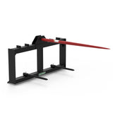 3000lbs Skid Steer Quick Attach Hay Spear Attachment with 49" Hay Spear & 2pcs 17" Stabilizer Spears