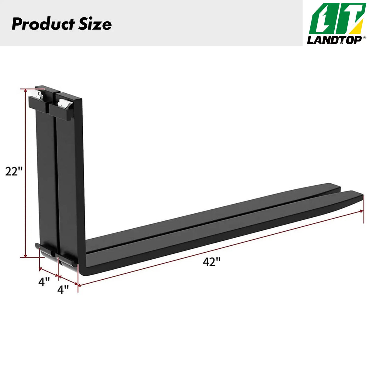 2 Packs 3000lbs 42" Pallet Forks blade for Tractors & Skid steer loader Attachment