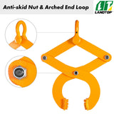 Pallet Puller, 3T/6614 LBS Capacity Heavy Duty Steel Single Scissor Yellow Clamp, 6.3 Inch Jaw Opening and 0.5 Inch Jaw Height, Hook Pulling Hoisting Tool for Forklift Chain