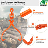 Log Skidding Tongs, 18 inch 2 Claw Log Lifting Tongs, Heavy Duty Rotating Steel Lumber Skidding Tongs, 772 lbs/350 kg Loading Capacity, Log Lifting, Handling, Dragging & Carrying Tool