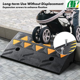 Rubber Curb Ramp 4.25" Rise Height Sidewalk Curb Ramp, 11.8" Width 19.7" Length Driveway Ramp for Curb, 15T Heavy Duty Rubber Ramp for Forklifts, Trucks, Buses, Cars, Wheelchairs, Bikes