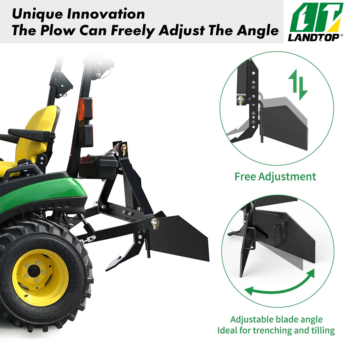 Middle Buster for Category 1, 3 Point Quick Hitch Tractors, Heavy Duty Steel Furrowing Plow