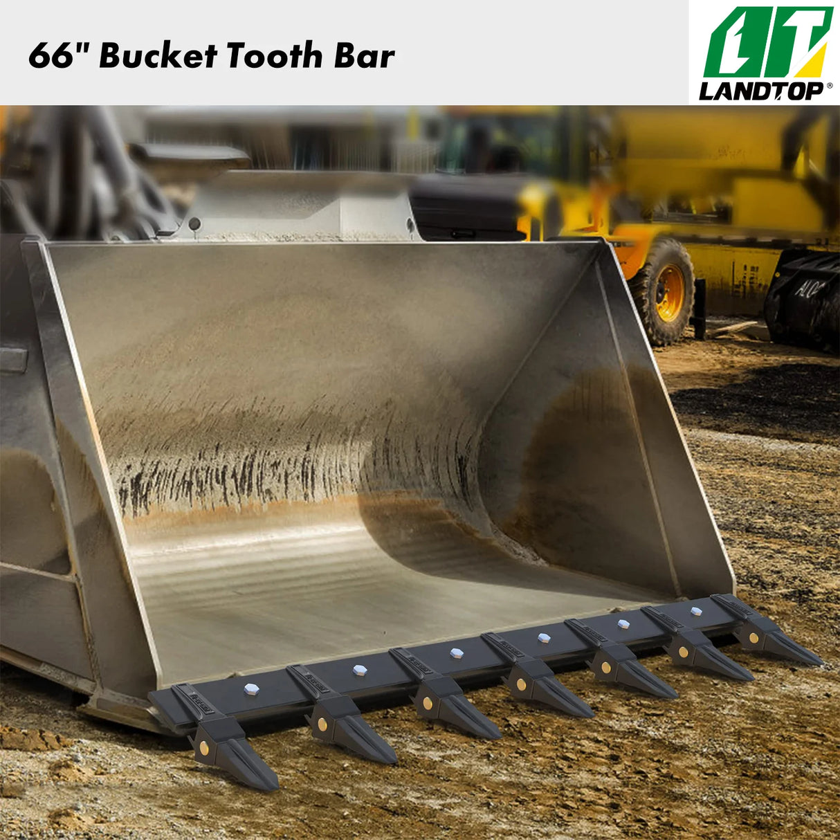 66" Bucket Tooth Kit for Loader Tractor for Bucket Protection Steel