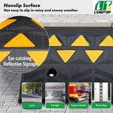 Rubber Curb Ramp 4.25" Rise Height Sidewalk Curb Ramp, 11.8" Width 19.7" Length Driveway Ramp for Curb, 15T Heavy Duty Rubber Ramp for Forklifts, Trucks, Buses, Cars, Wheelchairs, Bikes