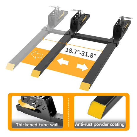 4000 lb clamp on pallet forks for sale