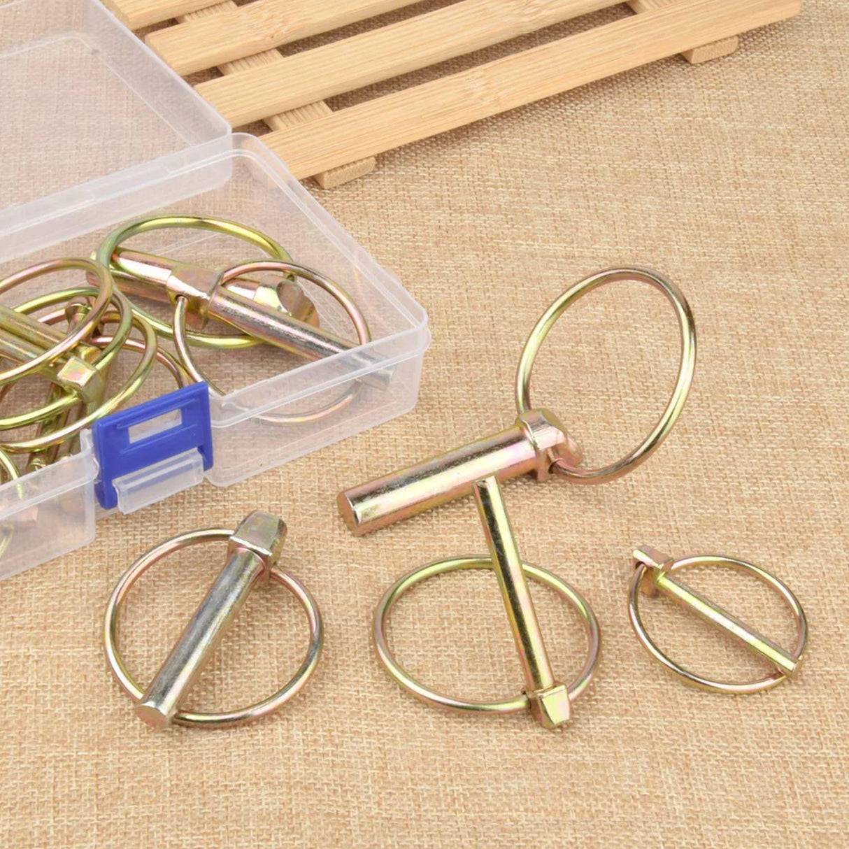 30 Pcs Lynch Pin Assortment Kit Linch Pin with Ring Heavy Duty Lynch Pin for Farm Tractors Trailers Trucks Mower 1/4 3/16 5/16 7/16 inch 4 Sizes