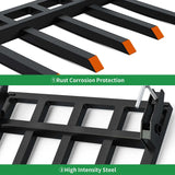 2500 lbs 21" Length 42" Width Heavy Duty Clamp on Debris Forks, Orange