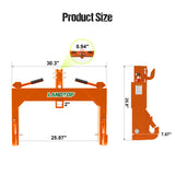 3000lBS 3 Point Quick Hitch with 2" Receiver Hitch & 5 Level Adjustable Bolt Orange