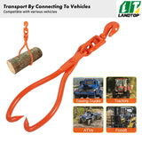 Log Skidding Tongs, 18 inch 2 Claw Log Lifting Tongs, Heavy Duty Rotating Steel Lumber Skidding Tongs, 772 lbs/350 kg Loading Capacity, Log Lifting, Handling, Dragging & Carrying Tool