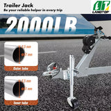 Trailer Jack Boat Trailer Jack 35.3 in 2000 lb with PP Wheels &Detachable Handle