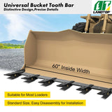 Bucket Tooth Bar Tractor Bucket Teeth 60" Inside Bucket Width Tooth Bar