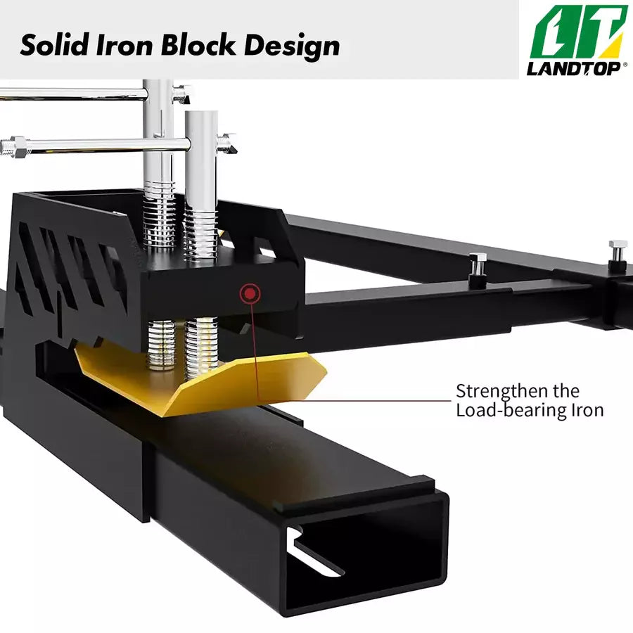 60" Clamp on Pallet Forks 43" 2000LBS Light Duty Forks for Tractor Loader Bucket with Adjustable Stabilizer Bar