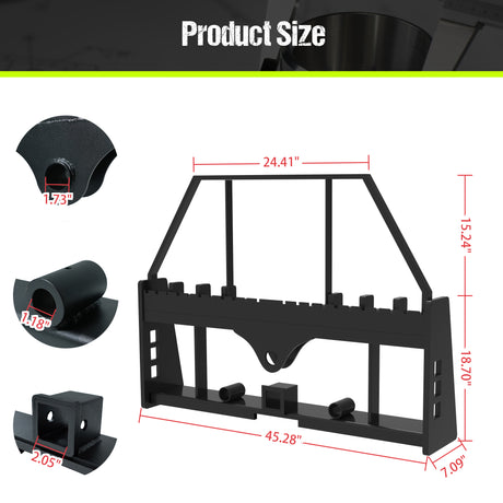 Pallet Forks Frame Attachment Size