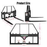 Standard 3000lbs Quick Attach 45" Frame Pallet Forks Attachment With 42" Forks Blades & Head Rack