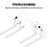 2 Packs 3000lbs 42" Pallet Forks blade for Tractors & Skid steer loader Attachment