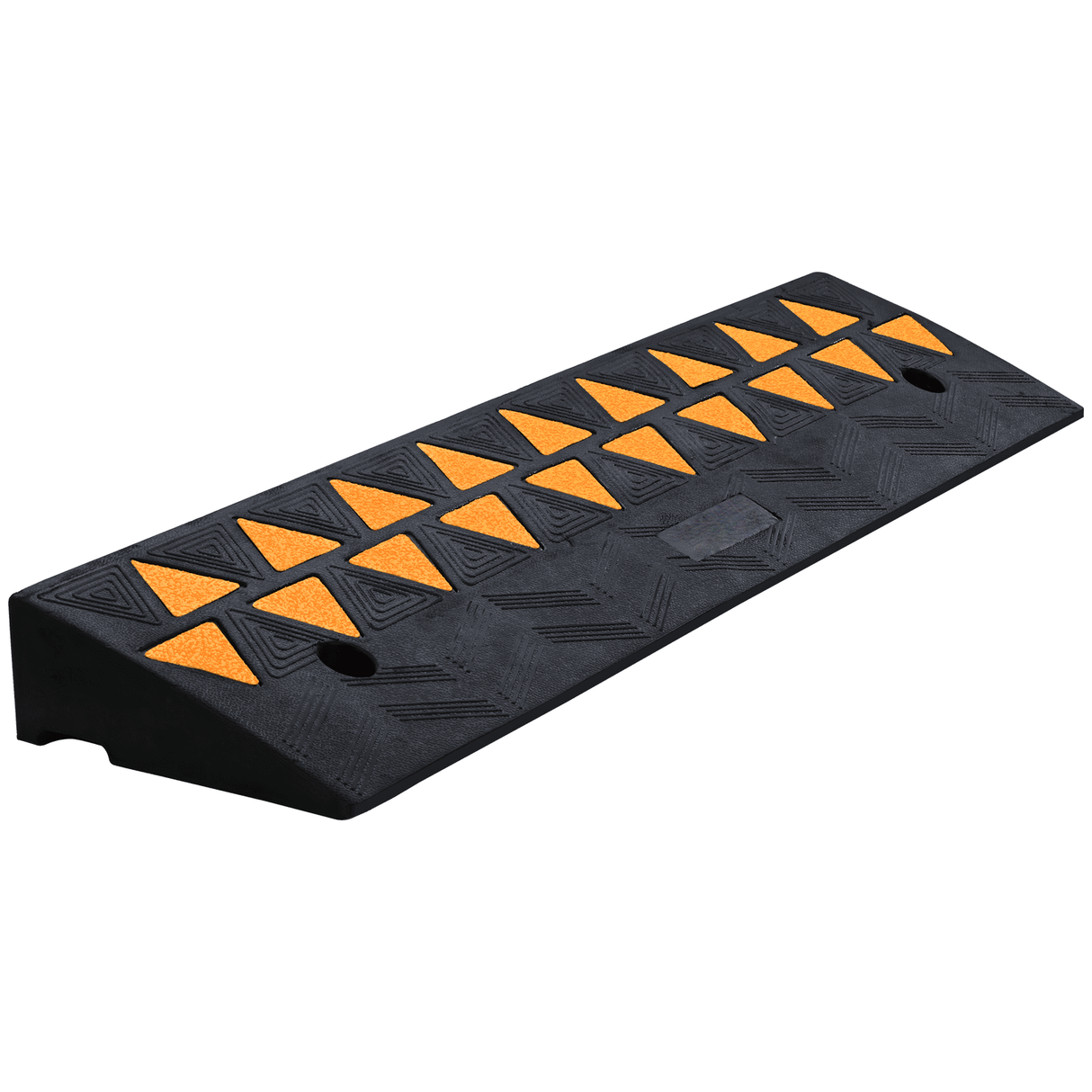 Rubber Curb Ramp 3.7" Rise Height Sidewalk Curb Ramp, 10" Width 39.4" Length Driveway Ramp for Curb, 15T Heavy Duty Rubber Ramp for Forklifts, Trucks, Buses, Cars, Wheelchairs, Bikes