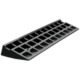 Rubber Curb Ramp 3.7" Rise Height Sidewalk Curb Ramp, 10" Width 39.4" Length Driveway Ramp for Curb, 15T Heavy Duty Rubber Ramp for Forklifts, Trucks, Buses, Cars, Wheelchairs, Bikes