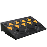 Rubber Curb Ramp 4.25" Rise Height Sidewalk Curb Ramp, 11.8" Width 19.7" Length Driveway Ramp for Curb, 15T Heavy Duty Rubber Ramp for Forklifts, Trucks, Buses, Cars, Wheelchairs, Bikes