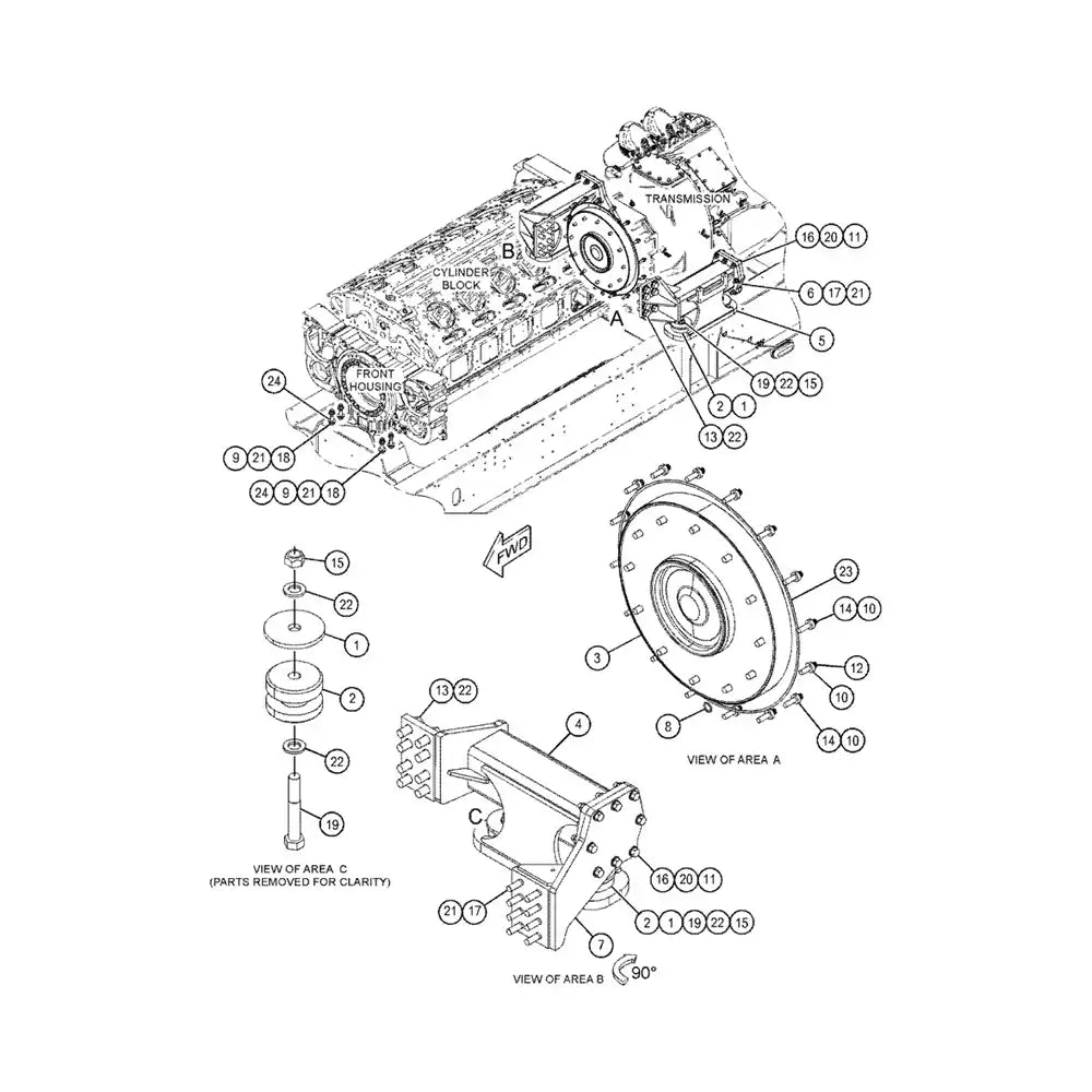 Flywheel 3972705 for Cummins Engine ISB3.9 ISC B5.9 4BT 6BT 6C8.3 QSB6.7, B C Series