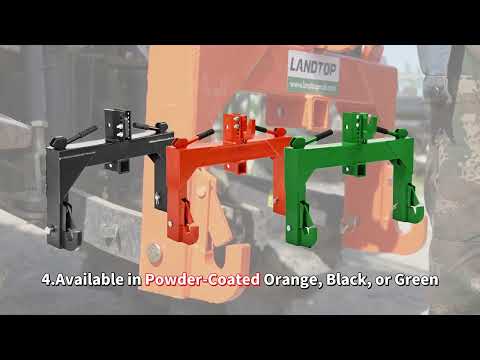 3000lBS 3 Point Quick Hitch with 2" Receiver Hitch & 5 Level Adjustable Bolt Orange