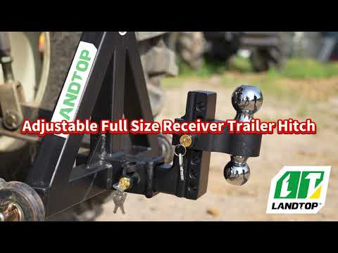 Adjustable Trailer Hitch, Fits 2 Inch Receiver 6" Rise/Drop Aluminum Trailer Hitch Ball Mount, Dual-Balls (2" & 2-5/16") - 12,500 lbs Towing Capacity