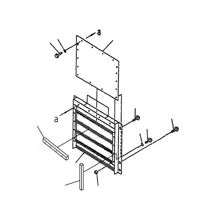 Water Tank Engine Radiator 419-03-21331 for Komatsu WA300-3A WA320-3 Wheel Loader